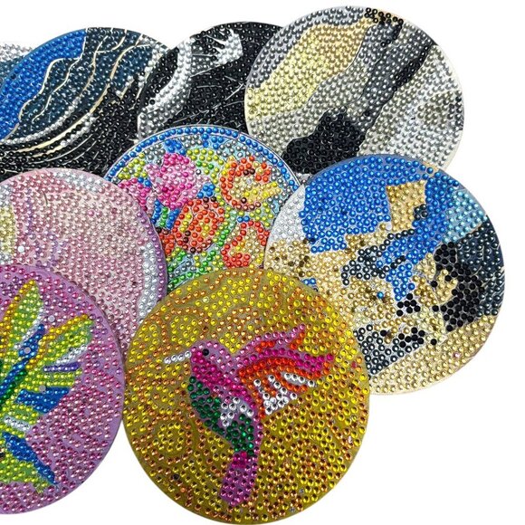 Set of 10 Bling Coasters Great for Patio Party - Picture 4 of 5
